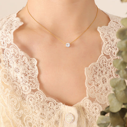 Collar Solitario + Pendiente Regaló 2x1